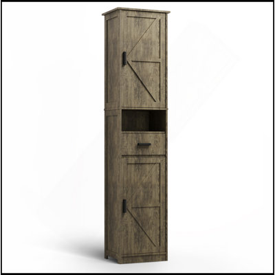 Versatile Narrow Bathroom Cabinet With Multiple Compartments And Adjustable Shelves