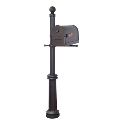 Savannah Aluminum Post Mounted Mailbox