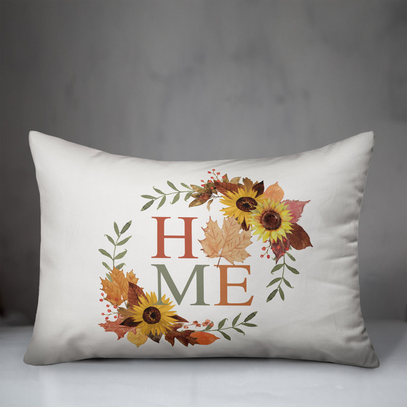  Housse et insert de coussin rectangulaire Autumn Home Wreath