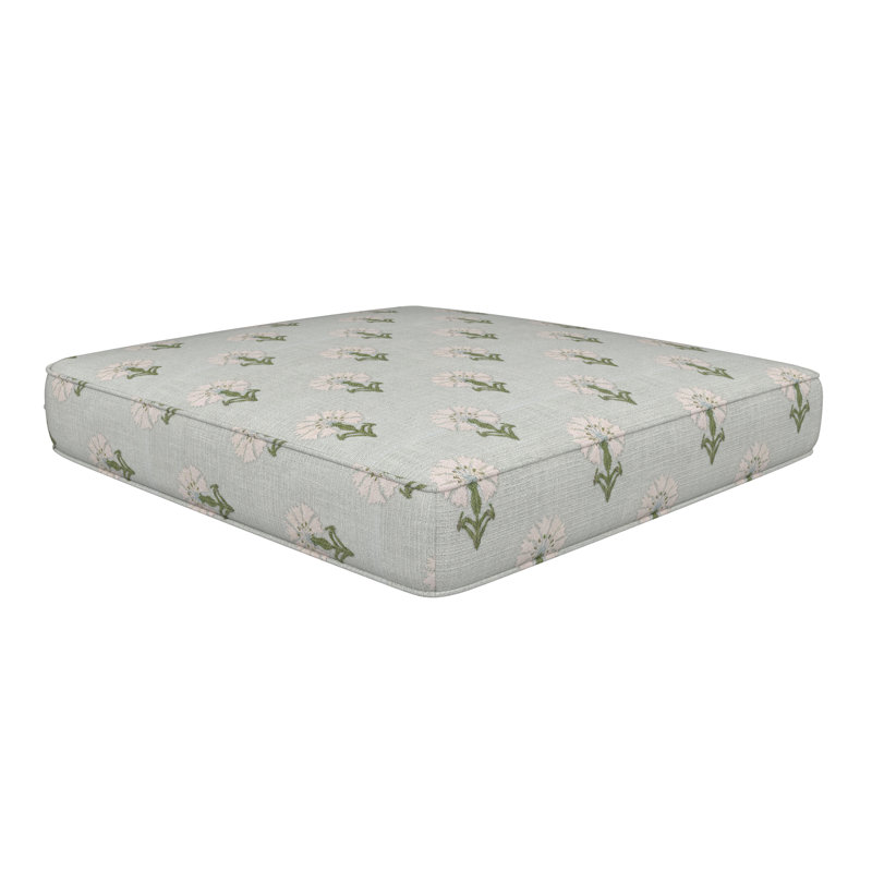 Amala Sunbrella® Outdoor Dining Seat Cushion, Sunbrella Mira Celeste