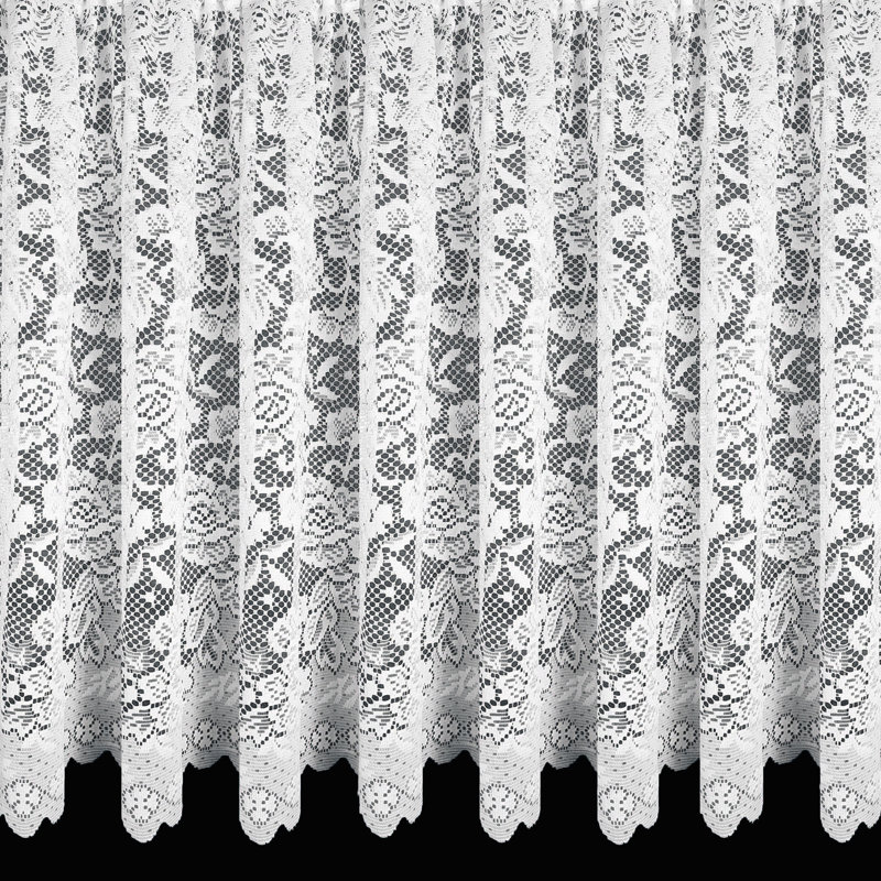 Caire Lace Semi Sheer Curtain Single Panel, 200cm Width x 137cm Drop