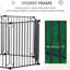 Parc pour chien de 48 po de largeur avec couvercle amovible et zone d'exercice avec porte verrouillable et sécurisée pour les petites races moyennes. H 47 po, structure en acier. Extérieur. Sécurité. Espace généreux