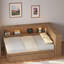 Lit de jour multiple avec tablettes de rangement, USB, DEL et 2 tiroirs-123030135