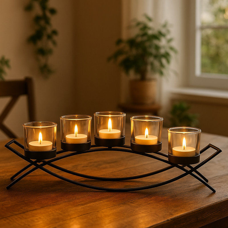 Centre de table en fer Iron, Noir
