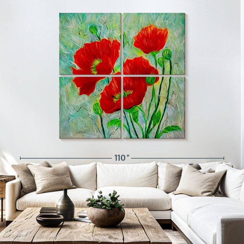 Harnek Red Poppies style contemporain