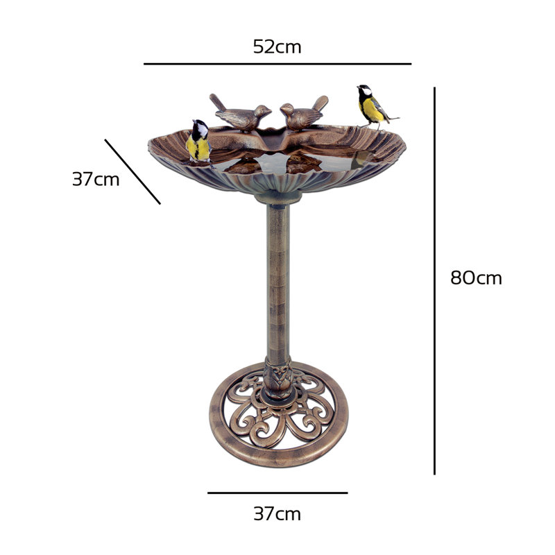 Plastic / Acrylic Single Tier Birdbath