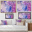 «Pink and Blue Ink Clouds V», reproduction d'art sur toile moderne-67239244-67239246