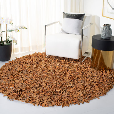 Assar Handmade Shag Light Gold Area Rug