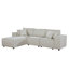 Canapé réversible en lin beige Harvey