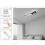 Elysian Dimmable Metal Rectangle LED Flush Mount with Remote-3150680
