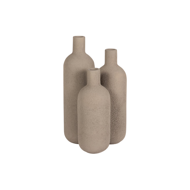 CERAMIC VASE 16X16x29 CM, Grey