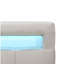 Lit plateforme tapissier avec cadre à DEL et 2 tiroirs-787882650-787882649