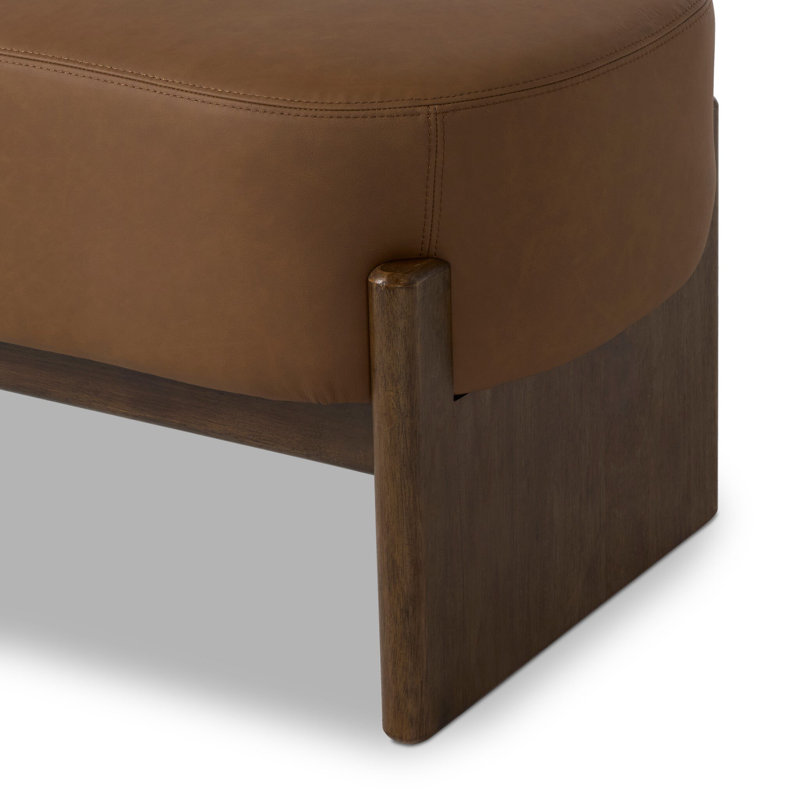 Kirby Accent Bench- 60"-Solema Cream, Maestro Cigar, Terra Brown Parawood