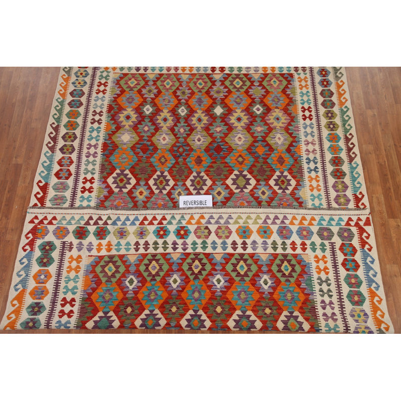 Multolor Kilim Wool Area Rug 8x11