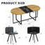 Ensemble de table de salle à manger 9 pièces Modern