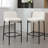 26" Counter Height Bar Stools With Curved Back, Modern Upholstered Armless Bar Stools With Black Metal Frame For Kitchen Dining Room Home Bar Pub-284126004