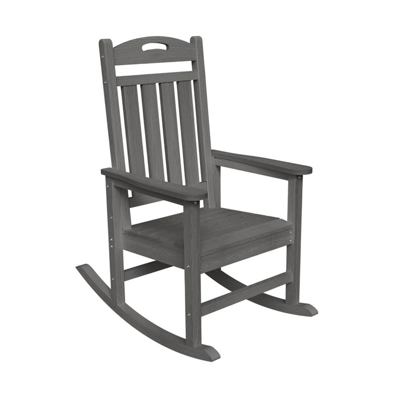 Chaise berçante pour foyer en PEHD, Dark Grey