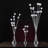 46" In 11-Light Acrylic Globe Aluminun Led Chrysanthe Silver Chrome Metal Floor Lamp-549563270