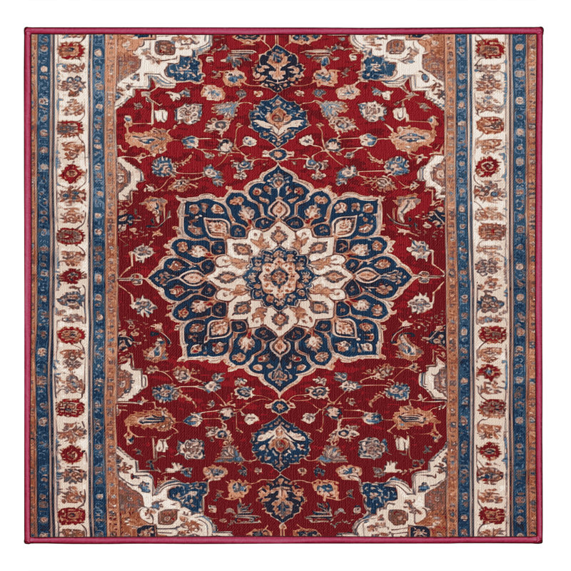 Tapis brun lavable à la machine, Carré 3 pi