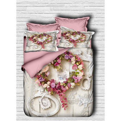 Quentarius Floral Duvet Cover Set with Pillowcases Included