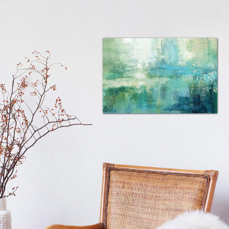 Lily Lake by Carol Robinson - Painting on Canvas, 20.32 cm H x 30.48 cm W, No Frame