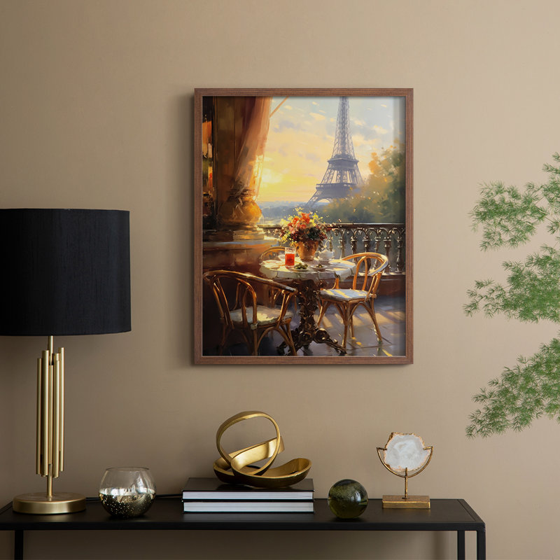«LANDSCAPES Series CCXXXI», reproduction d'art encadrée - bois massif, Noyer, H 15 po x l 12 po