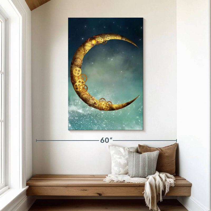 Oberle Steampunk Moon, 48" H x 32" W