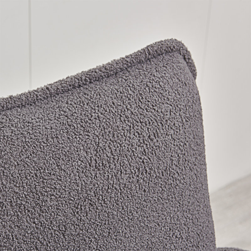 Sherpa Upholstered Armchair, Gray Sherpa