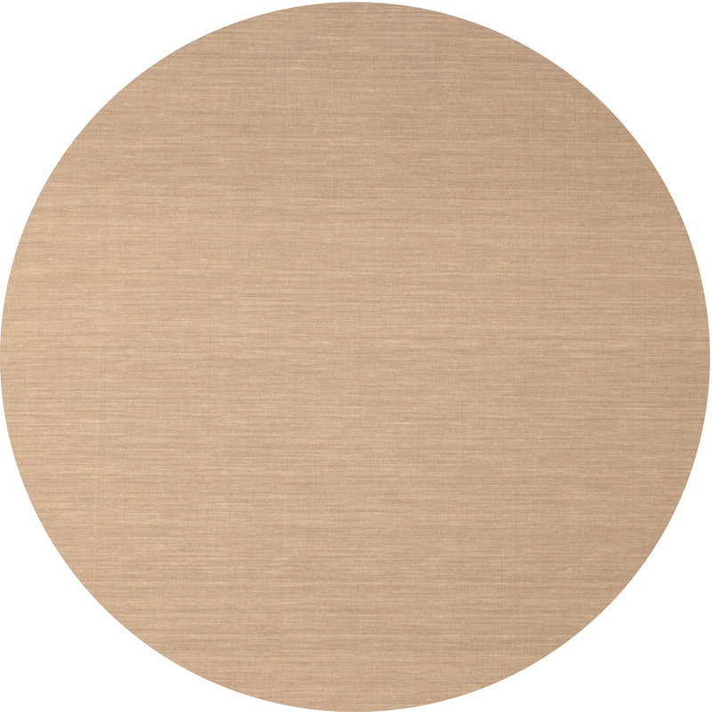 Tapis contemporain beige / brun, Rond 8 pi