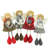 Set of 4 Standing Angel Sisters Christmas Decor 9"