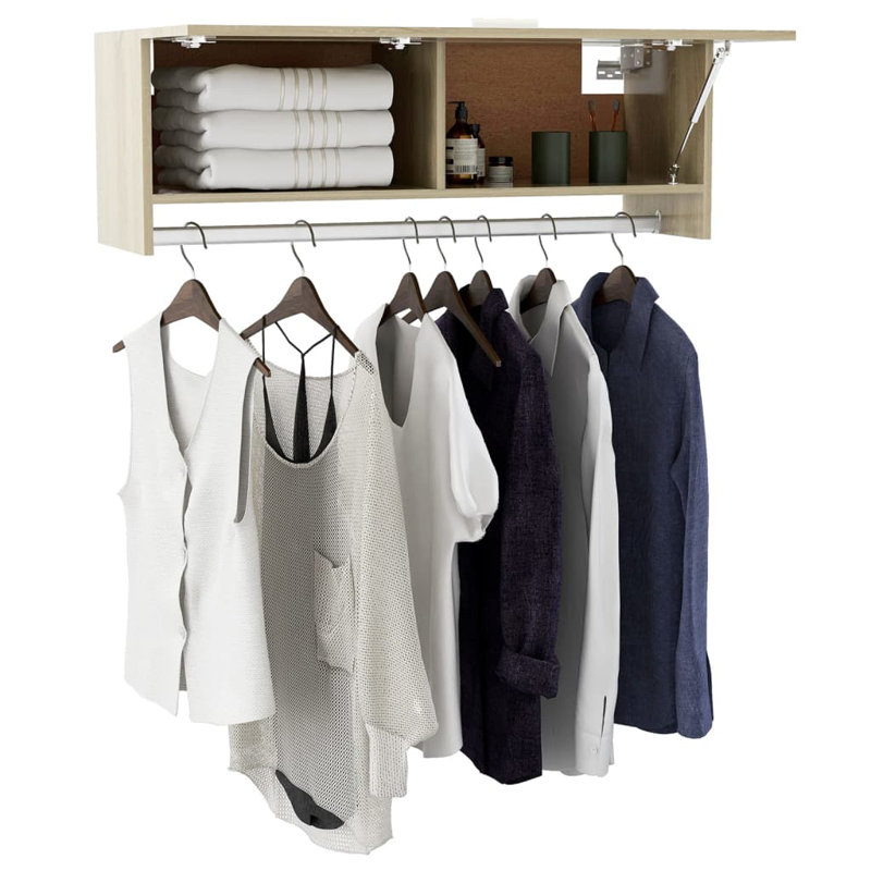 Armoire de rangement pour vêtements vidaXL, Chêne sonoma, H 13,8 po x l 39,4 po x P 12,8 po