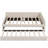 Queen Size Upholstered Platform Bed With USB And Twin Size Trundle, Beige