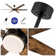 Chamlee 70'' 6-Blade DC Ceiling Fan with 3CCT Dimmable LED Lights and Remote Control
