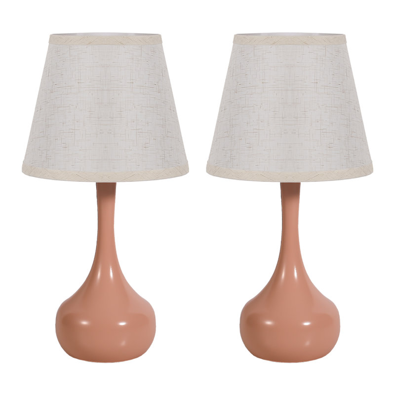 Ensemble de 2 lampes de table 17,3 "Modern Touch, Rose