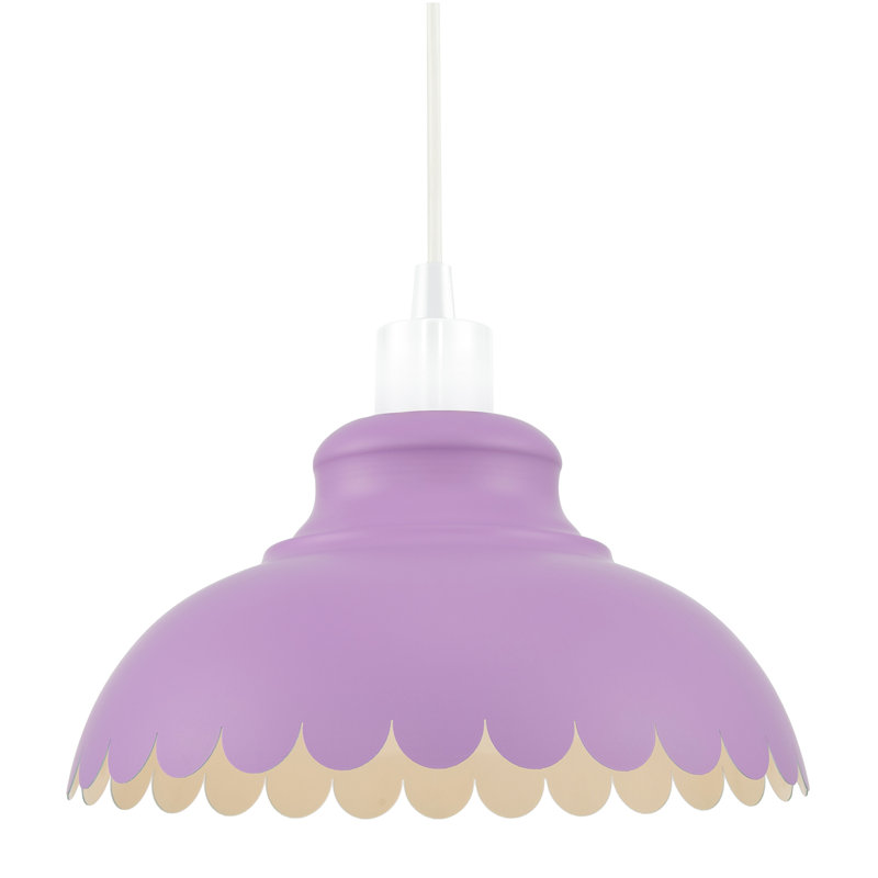17cm H Metal Lamp Shade, Lilac