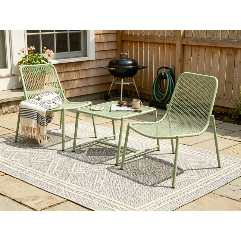 Ensemble de chaises d'extérieur et de table d'appoint Kincaid, Vert