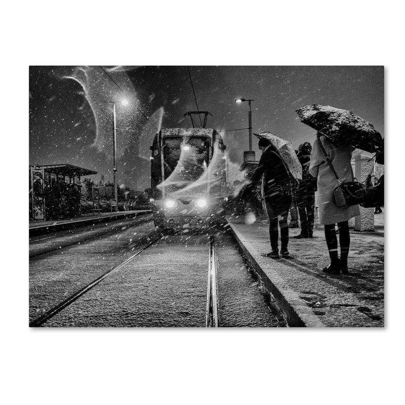 « train », reproduction de photo sur toile tendue, H 14 po x l 19 po
