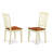 5 Piece Kitchen Table & Chairs Set Includes a Rectangle Dining Room Table with Butterfly Leaf and 4 Dining Chairs, 32x54 Inch, Buttermilk & Cherry-527475420-527475421-443996599