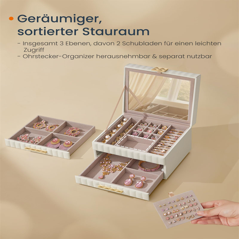 Bellany Jewellery Box +, White