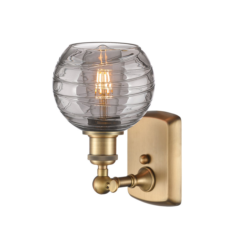 Luminaire suspendu sphère simple 1 lumière Metter 6SM, Laiton brossé