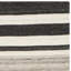 Tapis noir / brun clair en laine / coton tissé à la main à plat à rayures Emek-1629928085