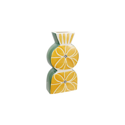 Stoneware Vase With Wax Relief Design
