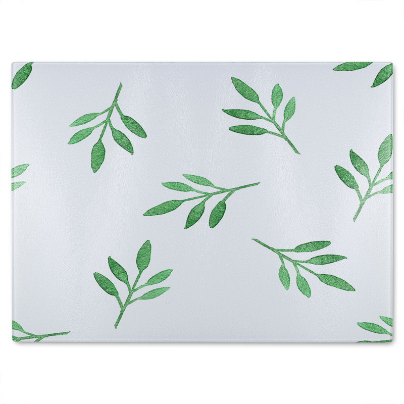 Leaf Glass Chopping Board, 40cm L x 28cm W