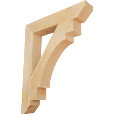 6"W x 36"D x 44"H Merced Slat Rough Sawn Bracket, Douglas Fir