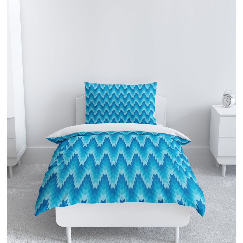 Chevron / Zig Zag Duvet Cover, King Duvet Cover + 2 King Shams