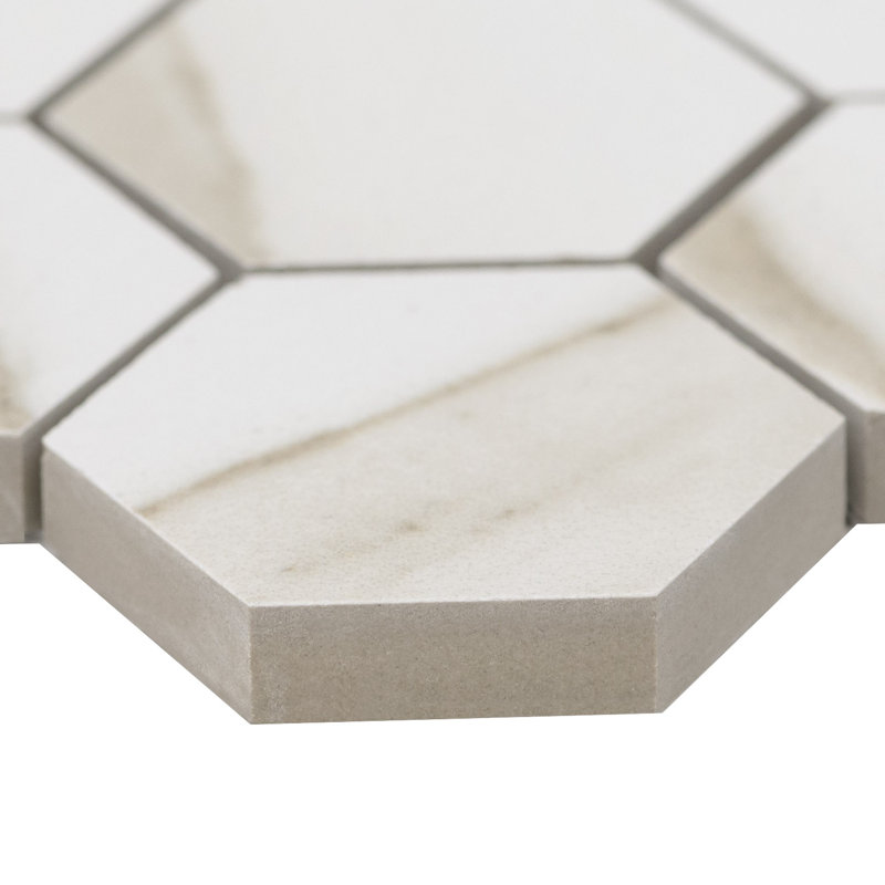 Astoria Vena Hexagon 12 in. x 12 in. Matte Porcelain Mosaic Floor and Wall Tile