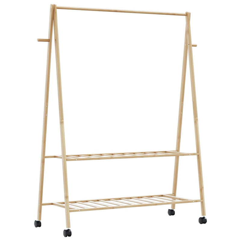 Stefanus 132cm Rolling Clothing Rack