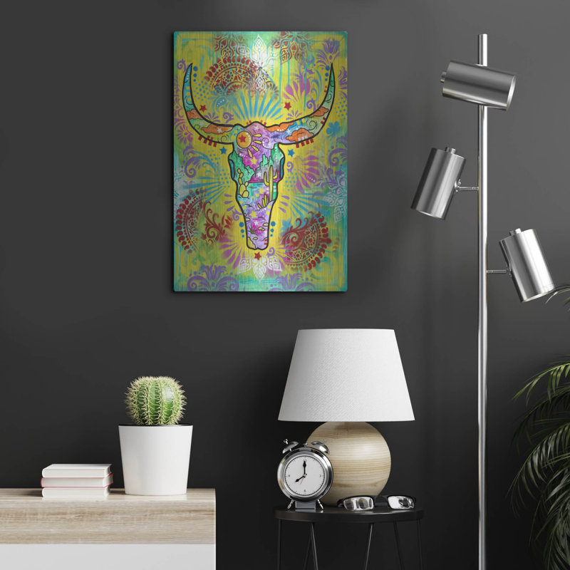 " Longhorn Skull " by Dean Russo, 24" H x 16" W