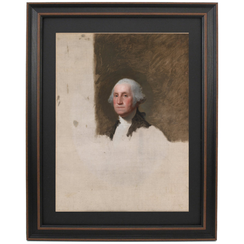 George Washington (Portrait de l'Athénée) par Gilbert Stuart, H 24 po x l 20 po