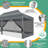 10'x20' Heavy Duty Canopy Tent, Pop up Gazebo with Netting Screened-104652019
